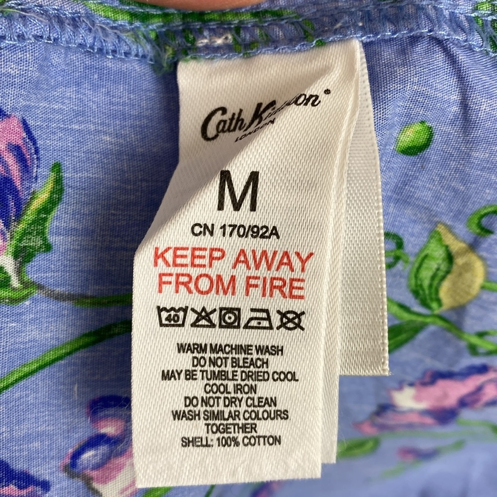 Cath Kidston Floral Top Pajama Top Blue - Picture 8 of 8